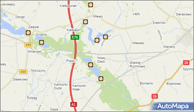 mapa Nowy Dwór gmina Kowalewo Pomorskie, Nowy Dwór gmina Kowalewo Pomorskie na mapie Targeo