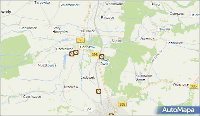 mapa Nowy Dwór gmina Ziębice, Nowy Dwór gmina Ziębice na mapie Targeo