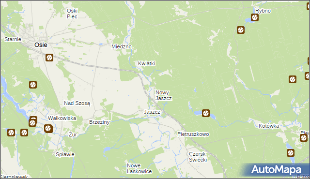 mapa Nowy Jaszcz, Nowy Jaszcz na mapie Targeo