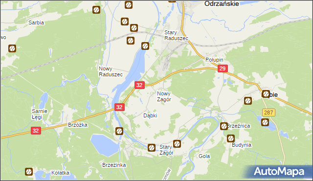 mapa Nowy Zagór, Nowy Zagór na mapie Targeo