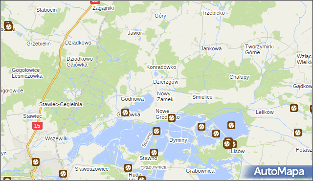 mapa Nowy Zamek, Nowy Zamek na mapie Targeo