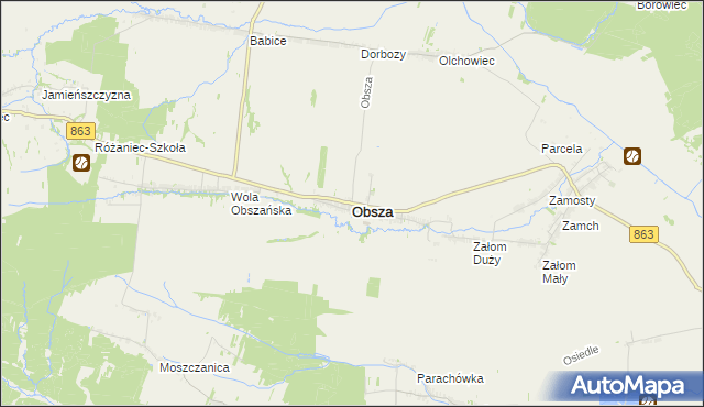 mapa Obsza, Obsza na mapie Targeo