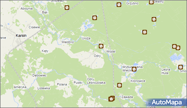 mapa Odry, Odry na mapie Targeo