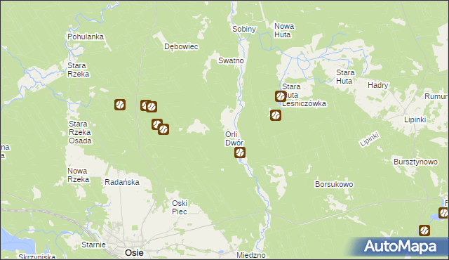 mapa Orli Dwór, Orli Dwór na mapie Targeo