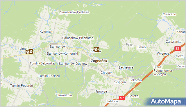 mapa Osiedle Kaniów, Osiedle Kaniów na mapie Targeo