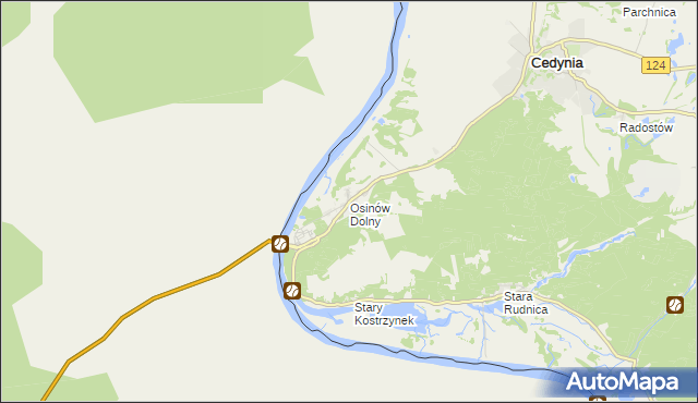 mapa Osinów Dolny, Osinów Dolny na mapie Targeo