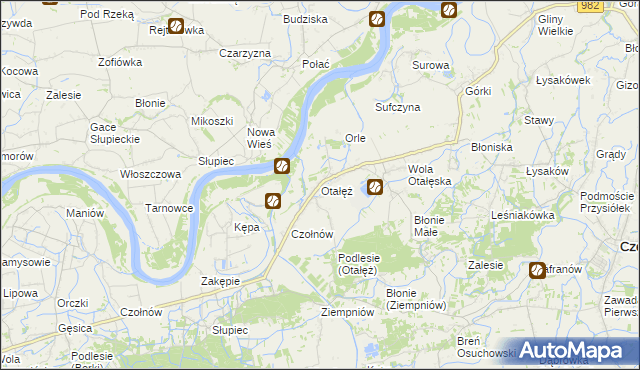 mapa Otałęż, Otałęż na mapie Targeo