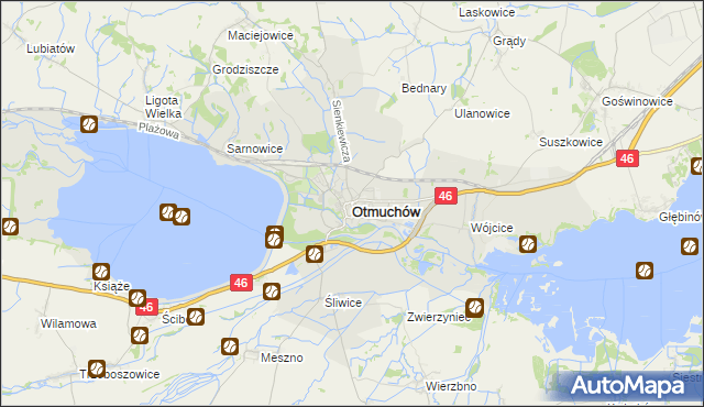 mapa Otmuchów, Otmuchów na mapie Targeo