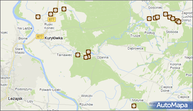 mapa Ożanna, Ożanna na mapie Targeo