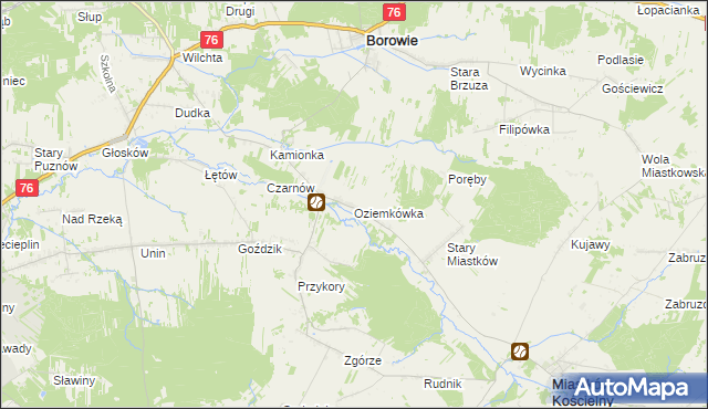 mapa Oziemkówka, Oziemkówka na mapie Targeo