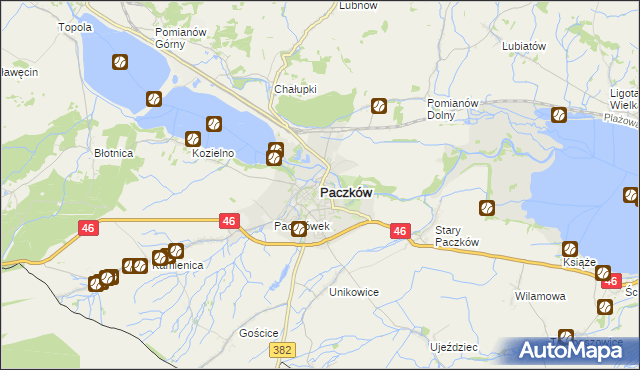 mapa Paczków powiat nyski, Paczków powiat nyski na mapie Targeo