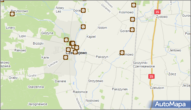 mapa Pakszyn, Pakszyn na mapie Targeo