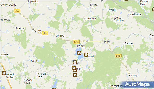 mapa Pamry, Pamry na mapie Targeo