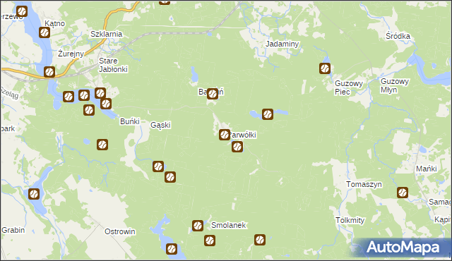 mapa Parwółki, Parwółki na mapie Targeo