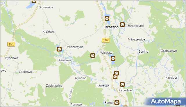 mapa Pęczerzyński Młyn, Pęczerzyński Młyn na mapie Targeo