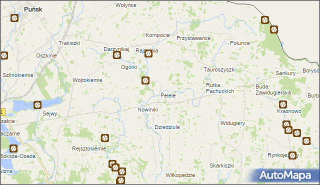 mapa Pełele, Pełele na mapie Targeo