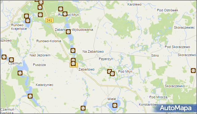 mapa Pęperzyn, Pęperzyn na mapie Targeo