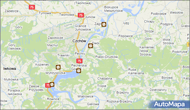 mapa Piaski-Drużków, Piaski-Drużków na mapie Targeo
