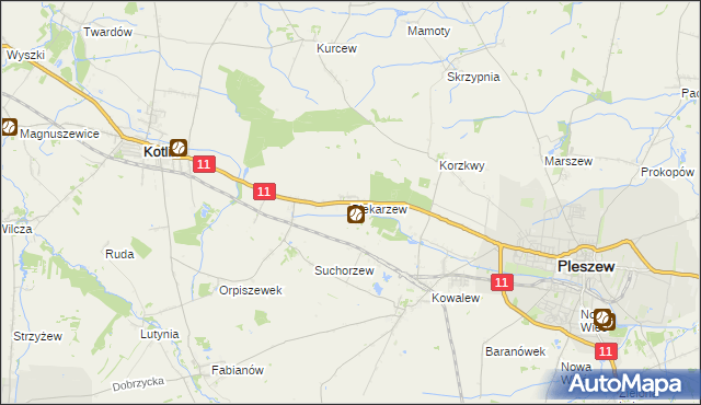 mapa Piekarzew, Piekarzew na mapie Targeo