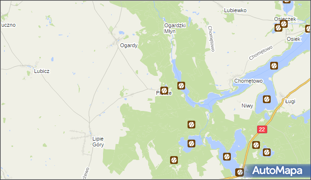 mapa Pielice gmina Strzelce Krajeńskie, Pielice gmina Strzelce Krajeńskie na mapie Targeo