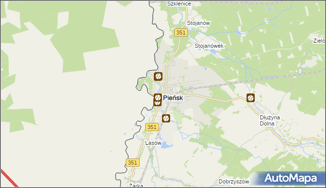 mapa Pieńsk, Pieńsk na mapie Targeo