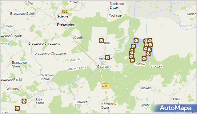 mapa Pietkowo, Pietkowo na mapie Targeo