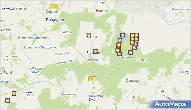 mapa Pietkowo Drugie, Pietkowo Drugie na mapie Targeo