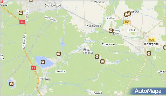 mapa Piłka Kolonia, Piłka Kolonia na mapie Targeo