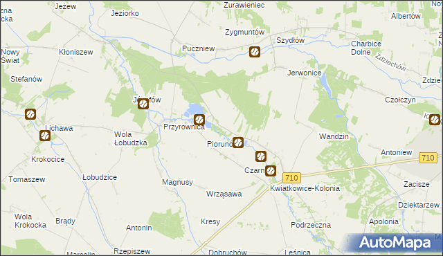 mapa Piorunówek, Piorunówek na mapie Targeo