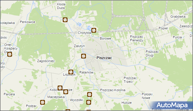 mapa Piszczac, Piszczac na mapie Targeo