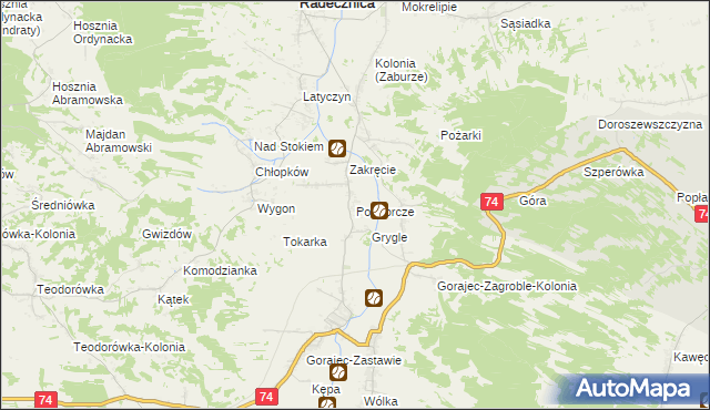 mapa Podborcze, Podborcze na mapie Targeo