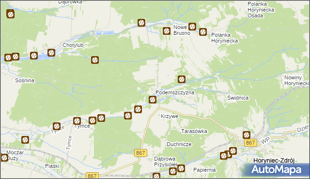 mapa Podemszczyzna, Podemszczyzna na mapie Targeo