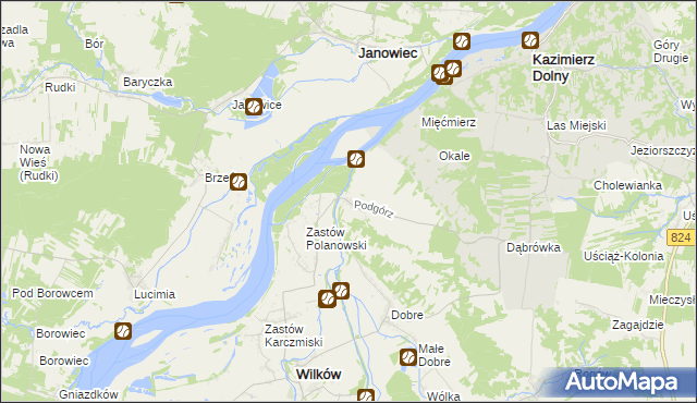 mapa Podgórz gmina Wilków, Podgórz gmina Wilków na mapie Targeo