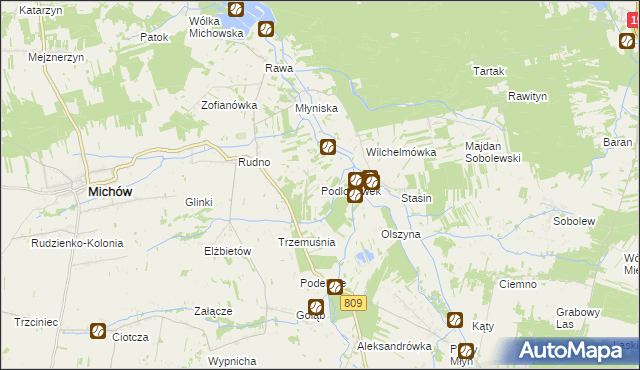 mapa Podlodówek, Podlodówek na mapie Targeo