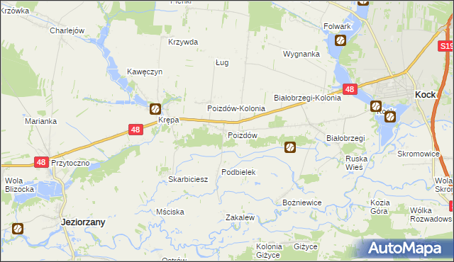 mapa Poizdów, Poizdów na mapie Targeo