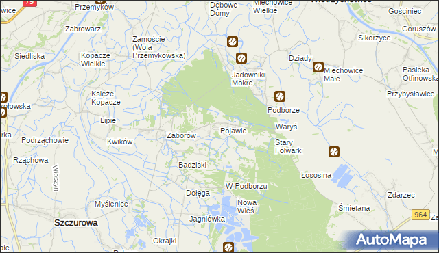 mapa Pojawie, Pojawie na mapie Targeo