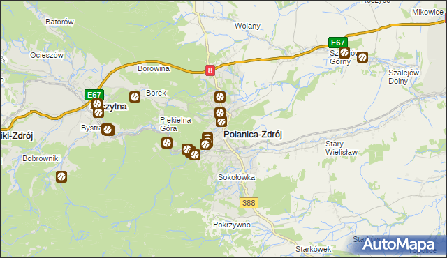 mapa Polanica-Zdrój, Polanica-Zdrój na mapie Targeo