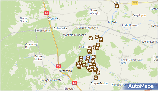 mapa Polki-Teklin, Polki-Teklin na mapie Targeo