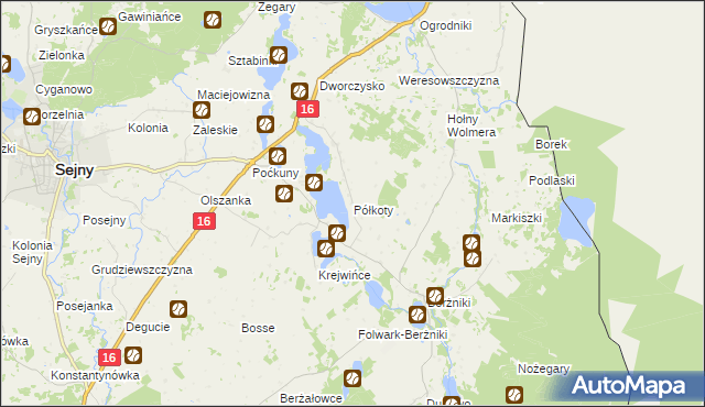 mapa Półkoty, Półkoty na mapie Targeo