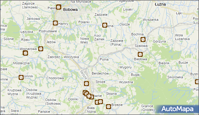 mapa Polna, Polna na mapie Targeo