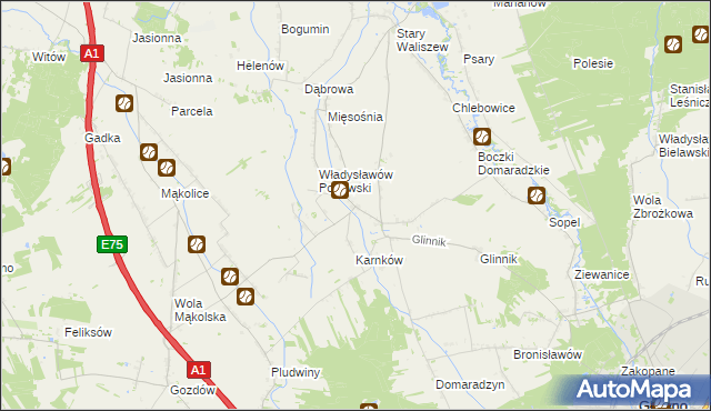mapa Popów Głowieński, Popów Głowieński na mapie Targeo