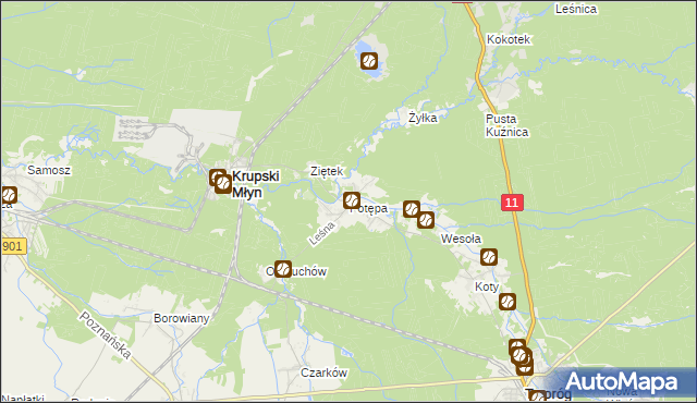 mapa Potępa, Potępa na mapie Targeo