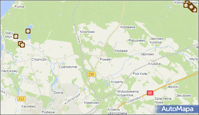 mapa Powałki, Powałki na mapie Targeo