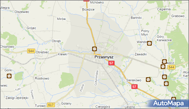 mapa Przasnysz, Przasnysz na mapie Targeo