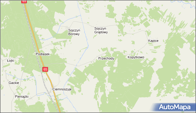 mapa Przechody gmina Grajewo, Przechody gmina Grajewo na mapie Targeo