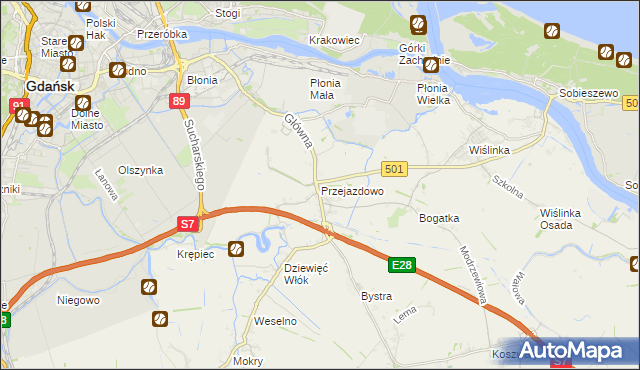 mapa Przejazdowo, Przejazdowo na mapie Targeo