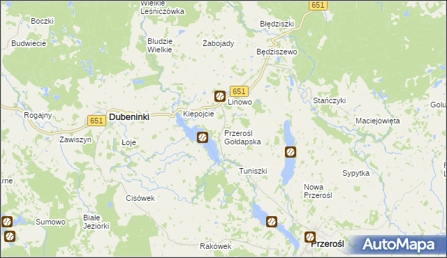 mapa Przerośl Gołdapska, Przerośl Gołdapska na mapie Targeo