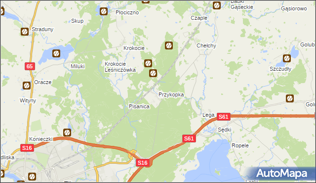 mapa Przykopka, Przykopka na mapie Targeo