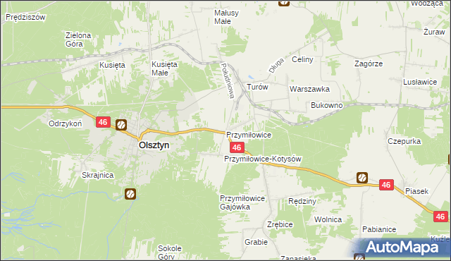 mapa Przymiłowice, Przymiłowice na mapie Targeo