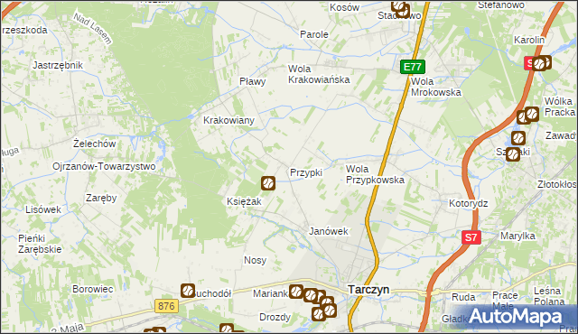 mapa Przypki, Przypki na mapie Targeo